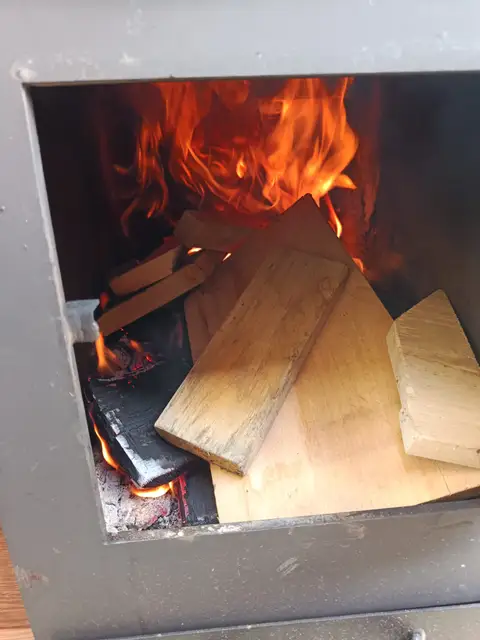 Ogień w piecu